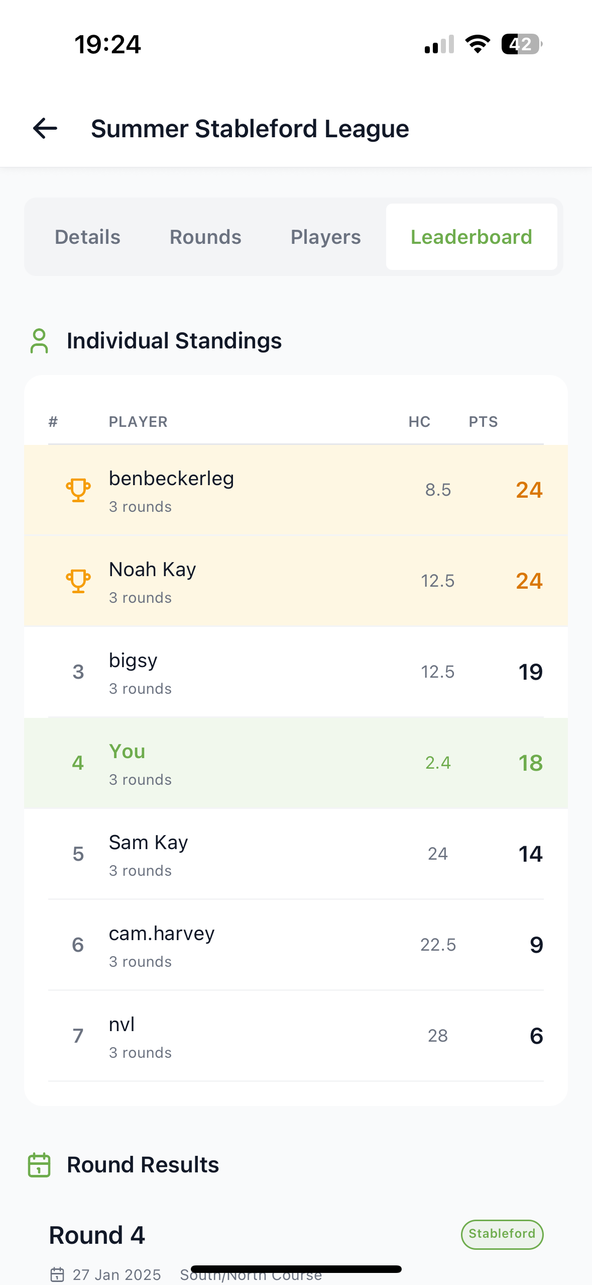 Live Leaderboards screenshot